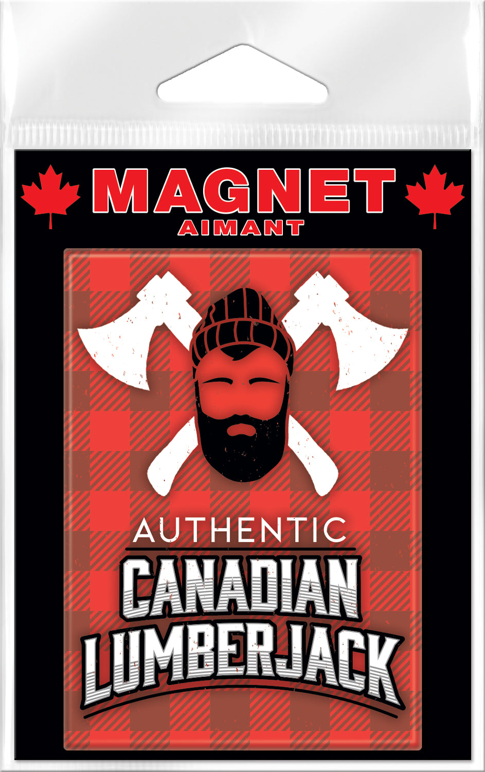 Authentic Canadian Lumberjack Carded Magnet