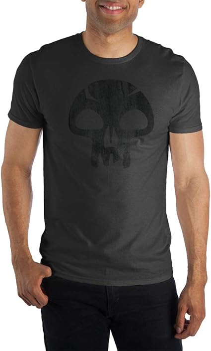 MAGIC THE GATHERING - Swamp Mana Symbol Skull Carcoal T-shirt