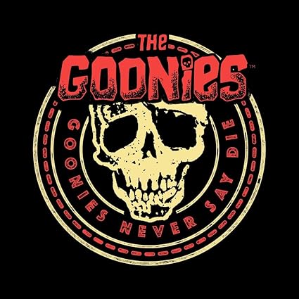 GOONIES - Skull Badge Adult Black T-shirt