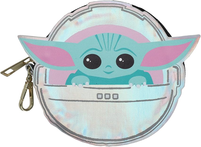 Mandalorian - Grogu Celestial Neon Print Purse with Removable Coin Purse