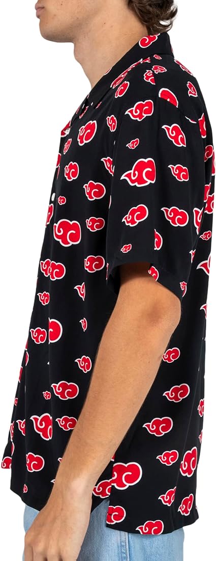NARUTO - Button Up Akatsuki Cloud Pattern