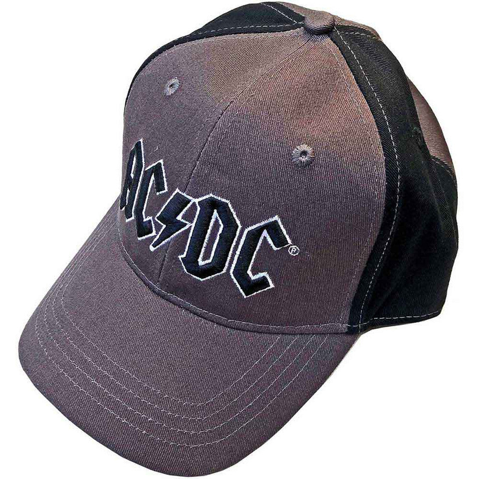 ACDC - Unisex Baseball Cap: Black Logo (Charcoal Grey & Black) (2-Tone)