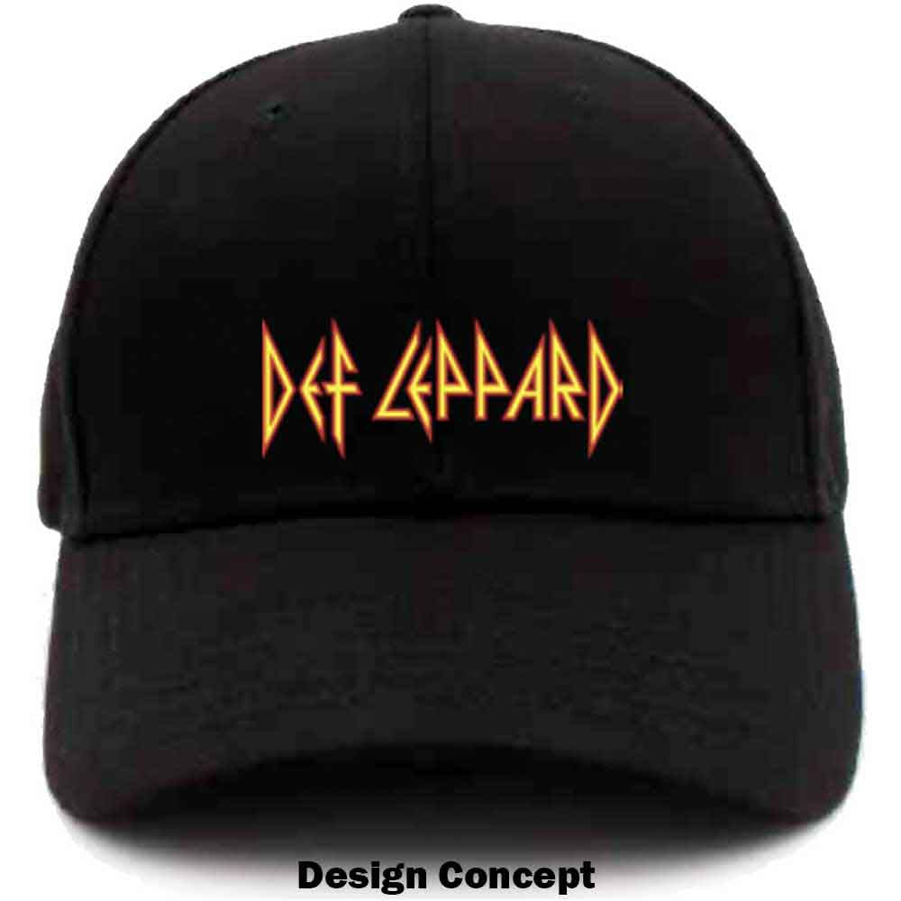 Def Leppard Unisex Baseball Cap: Text Logo (Black)
