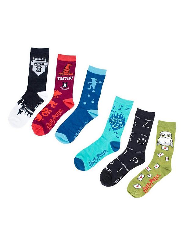 HARRY POTTER - 6 Odd Socks (3 pairs of mismatched socks)