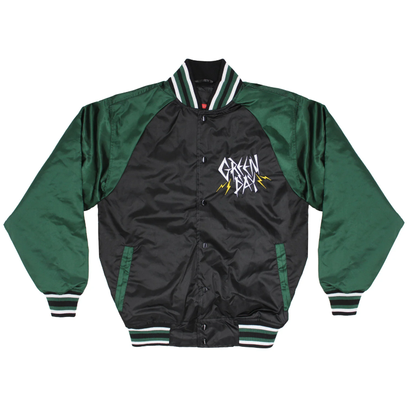 Green Day - Lightning Logo Satin Jacket Jacket