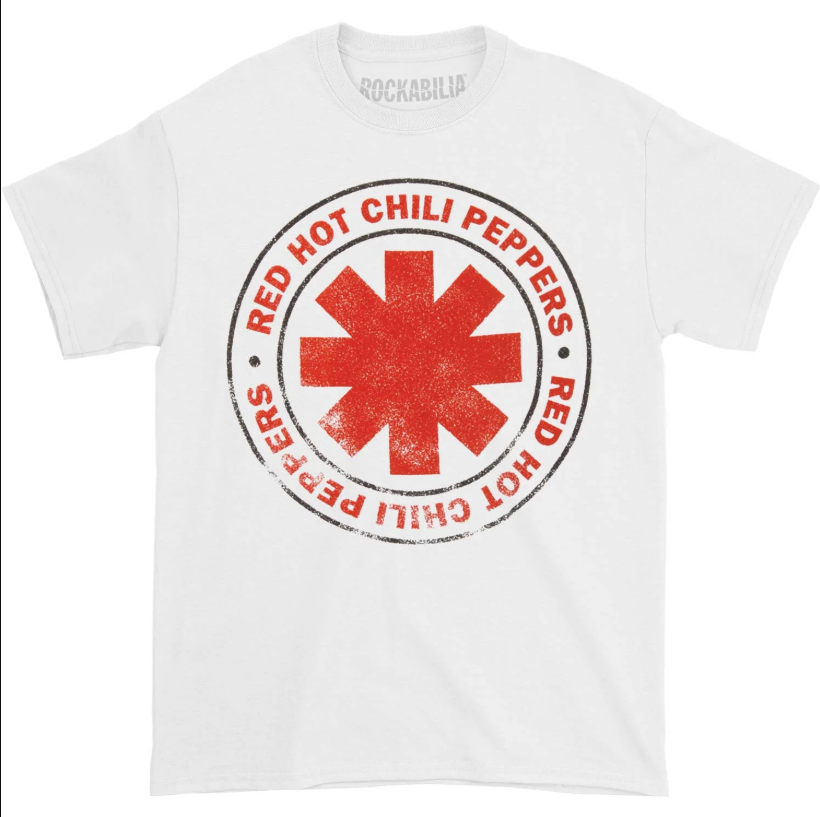 Red Hot Chili Peppers - Distressed Outlined Logo T-shirt