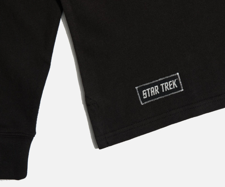H&V - STAR TREK ORIGINAL - Starfleet Embroidered Adult Black Polo