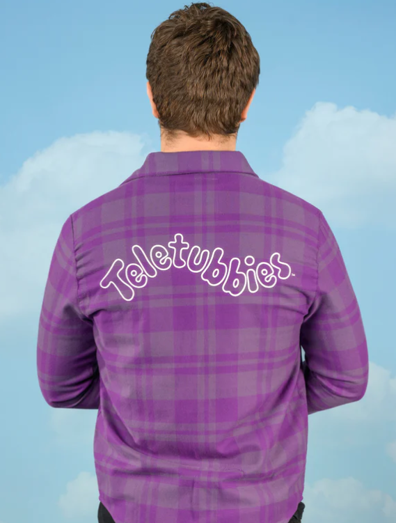 TELETUBBIES - Unisex Tinky Winky flannel long sleeve shirt