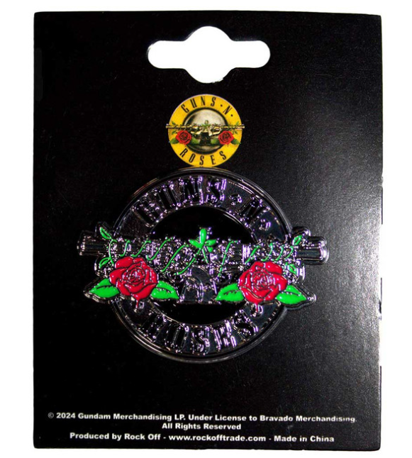 GUNS'N ROSES - Guns N' Roses Pin Badge: Silver Circle Logo