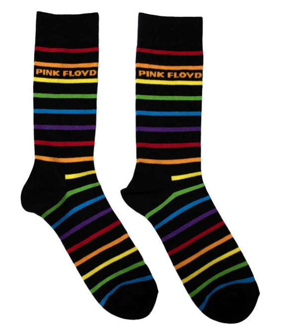 PINK FLOYD - Pink Floyd Unisex Socks: Wide Stripes (Black) (UK Size 6 - 11)