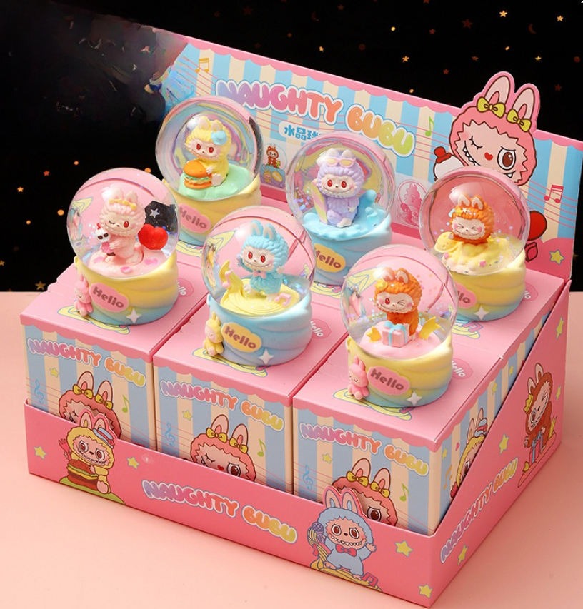 Naughty Bubu Snow Globe with LED lights - Mystery Box
