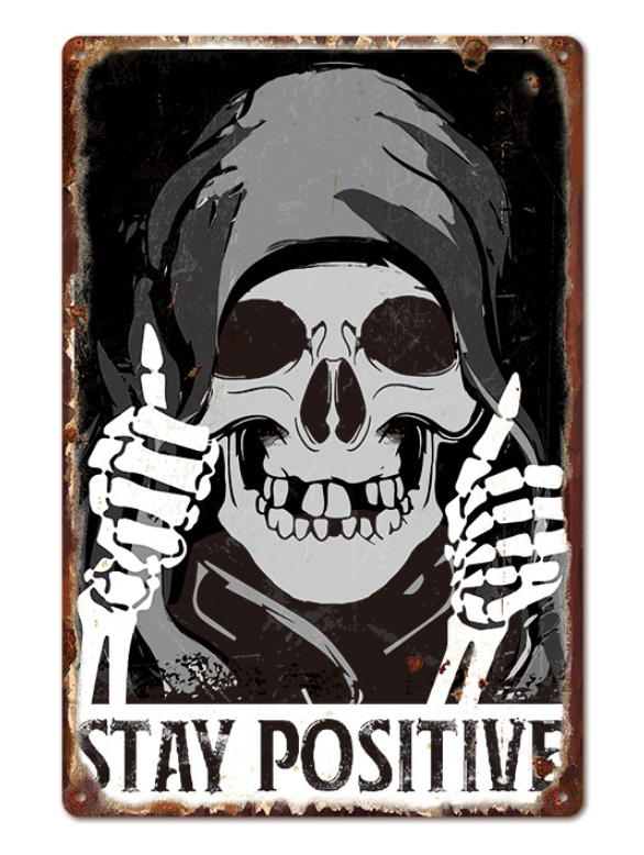 Stay Positive Iron Hanging Wall Art