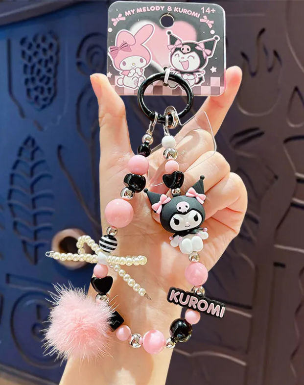 HELLO KITTY - Kuromi Keychain with Lanyard (Black)