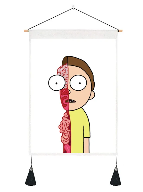 RICK & MORTY - Half-body Tapestry Hanging Wall Art (2 Banners)