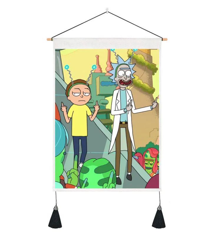 RICK & MORTY - Tapestry Hanging Wall Art