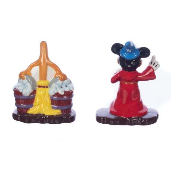 DISNEY - Disney Fantasia Mickey and the Magic Broom Sculpted Ceramic Salt & Pepper Set