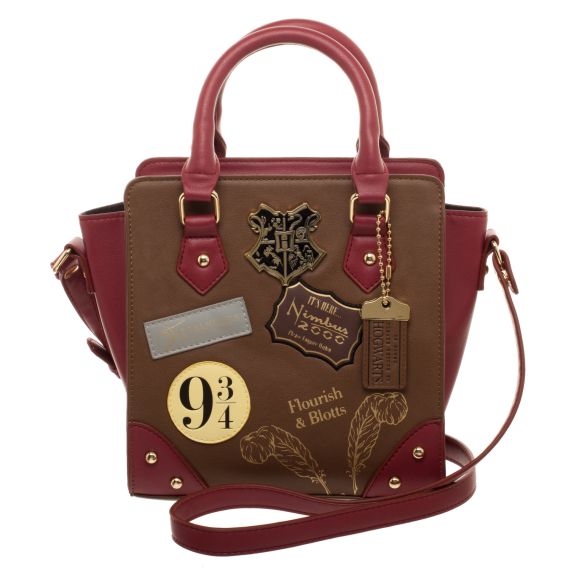 Women's Deluxe Harry Potter Hogwarts Mini 9 3/4 Handbag Purse Train Faux Leather