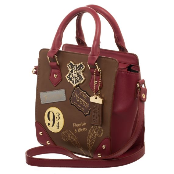 Women's Deluxe Harry Potter Hogwarts Mini 9 3/4 Handbag Purse Train Faux Leather