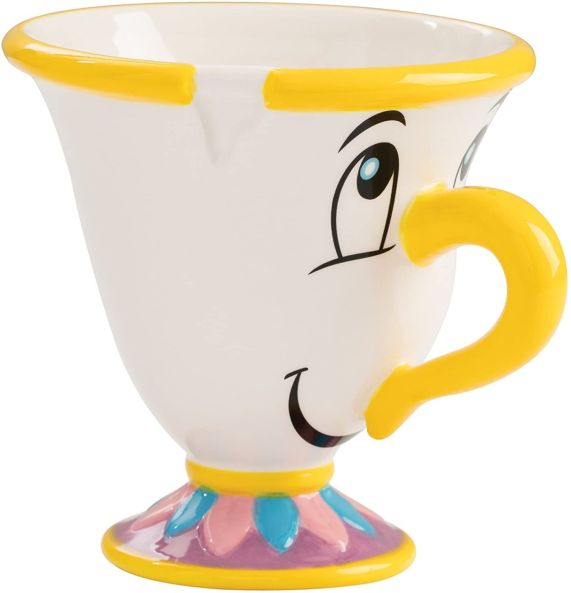 Disney Beauty & The Beast Chip Replica Sculpted Ceramic Tea Cup, 8 oz, Multicolor