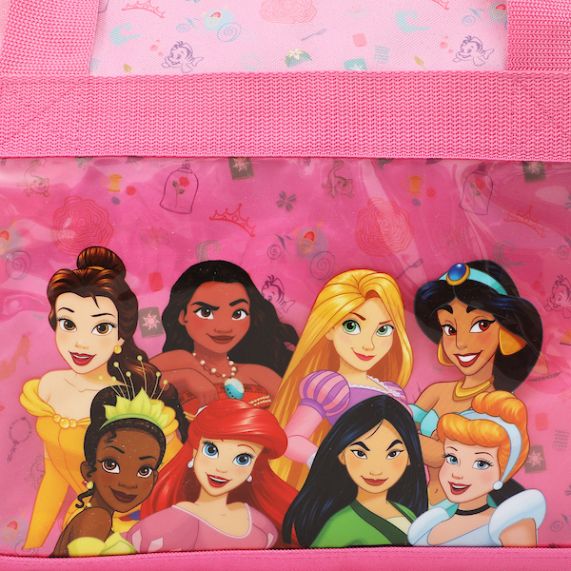 DISNEY - 5 Pc Duffle Bag Set – Duffle Bag, Water Bottle, Drawstring Backpack, Sleep Mask, and Utility Bag