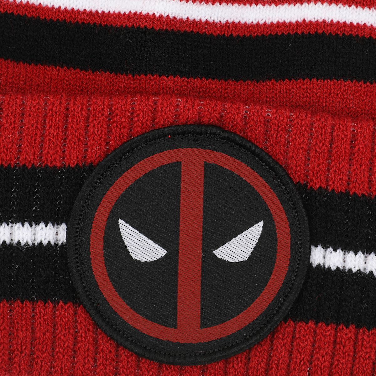 DEADPOOL - Embroidered Deadpool Striped Beanie Hat