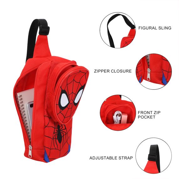 MARVEL UNIVERSE - SPIDER-MAN - Crossbody Sling Bag With Adjustable Strap
