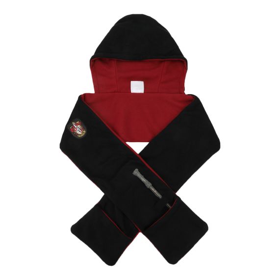 HARRY POTTER - Gryffindor Snood Hooded Scarf With Wand Holder