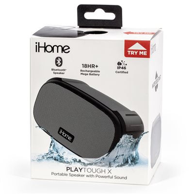 iHome - Playtough X - Portable bluetooth Speaker - iBT300 - Black