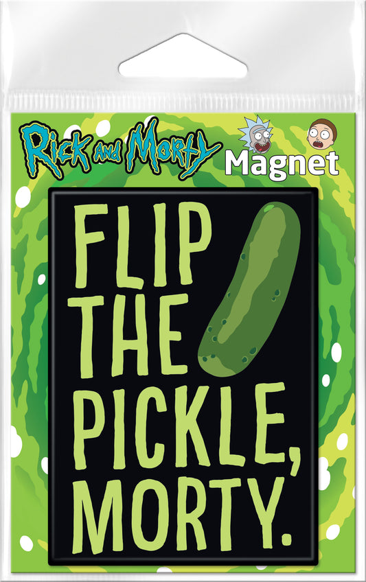 Rick and Morty Flip the Pickle Carded Magnet