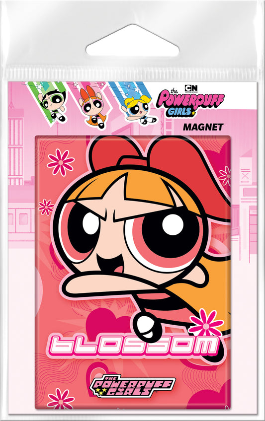 Powerpuff Girls Blossom on Pink Carded Magnet