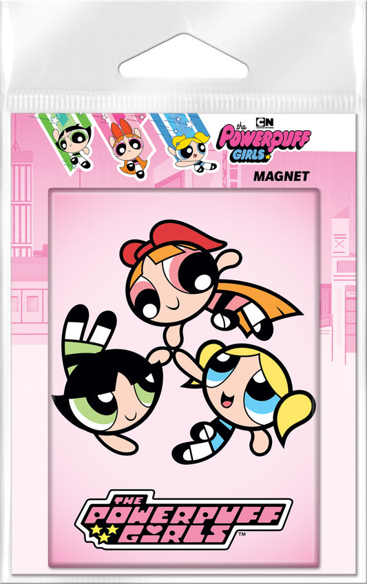 Powerpuff Girls Group in Circle Carded Magnet