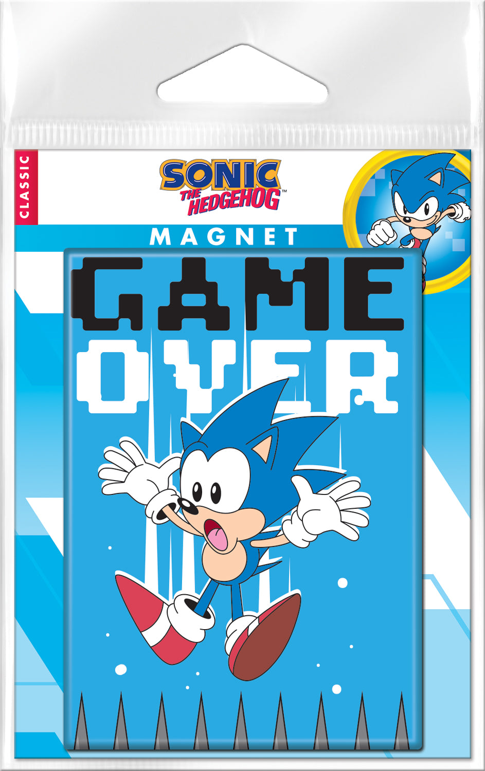 Sonic Game Over Carded Magnet
