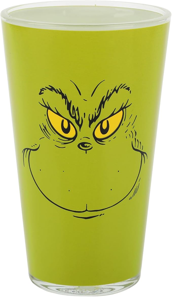 The Grinch Faces 16 oz Glass Set of 4