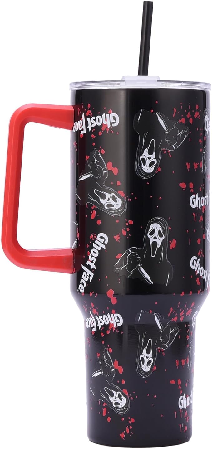 GHOSTFACE - Ghostface Blood Splatter 40oz Stainless Steel Tumbler with Bag