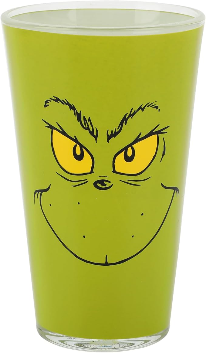 The Grinch Faces 16 oz Glass Set of 4