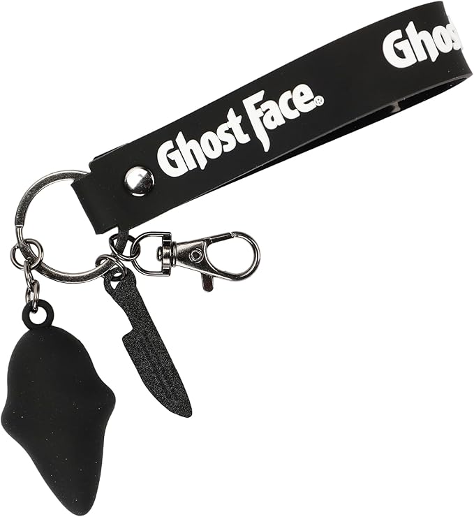 GHOSTFACE - Molded with Knife Icon Charm and Rubber Strap Keychain