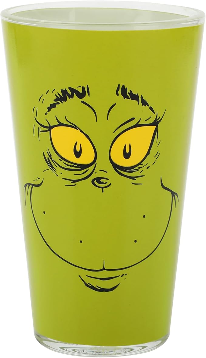 The Grinch Faces 16 oz Glass Set of 4