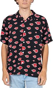 NARUTO - Button Up Akatsuki Cloud Pattern