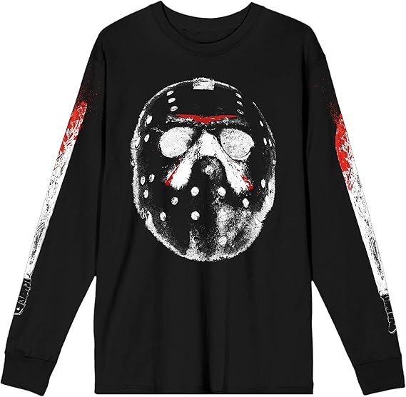 FRIDAY THE 13TH - Jason Golie Ski Mask with Machete Sleeves Long Sleeve Shirt