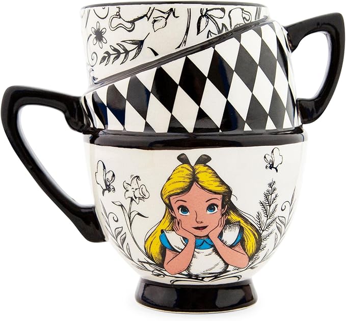 ALICE IN WONDERLAND - Disney Alice in Wonderland Stacked Teacups Sculpted Ceramic Mug
