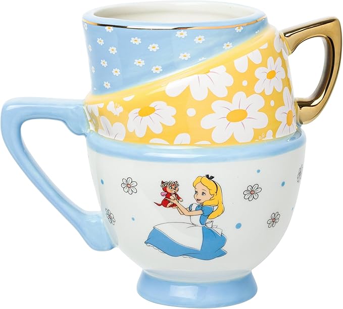 ALICE IN WONDERLAND - Alice in Wonderland 3D Shaped Mug – Teacups (Wildflowers)