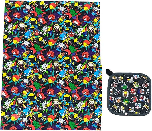 Marvel Kawaii Dish Towel and Potholder Set