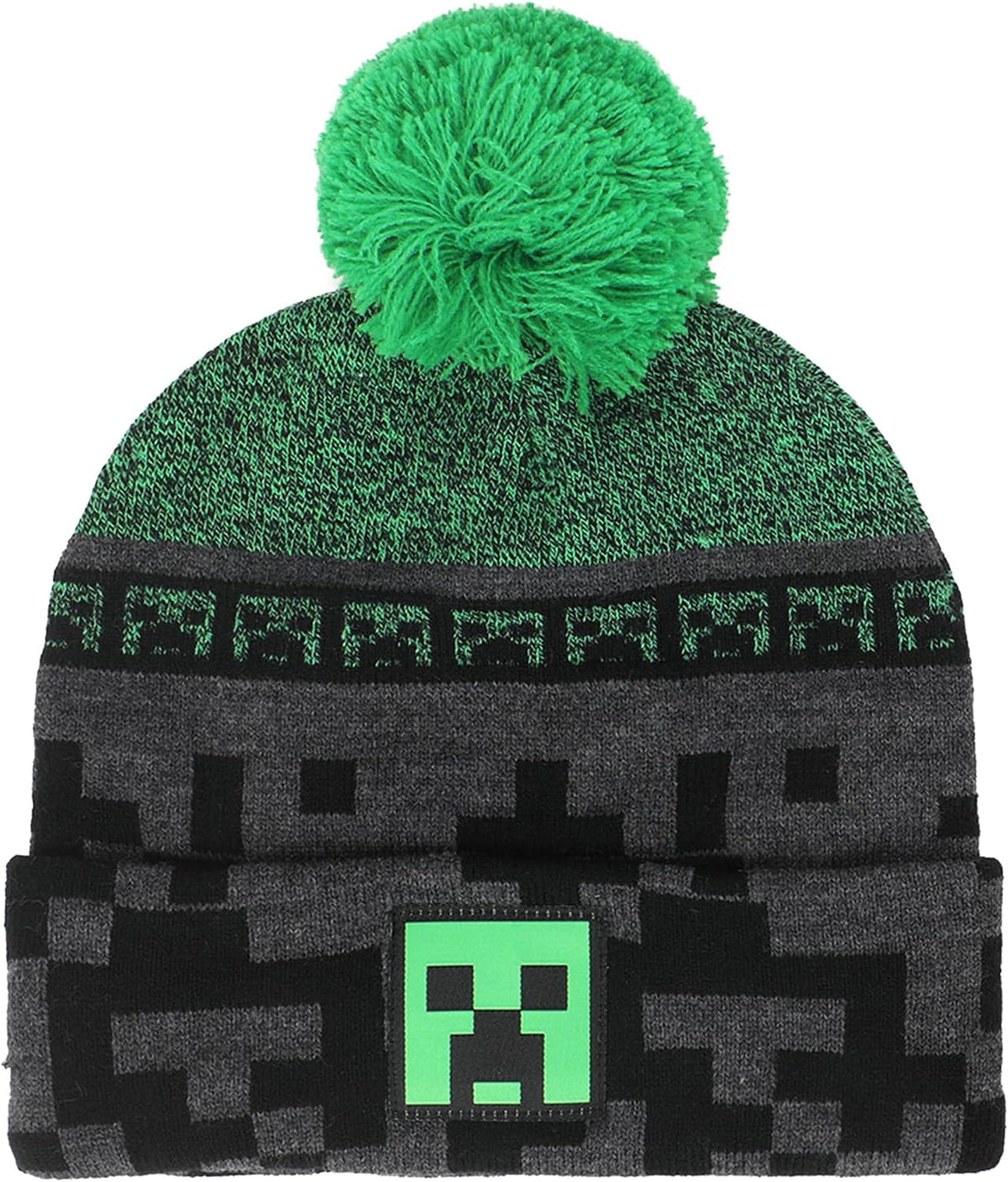 MINECRAFT - Knit Beanie With Fur Pom and gloves