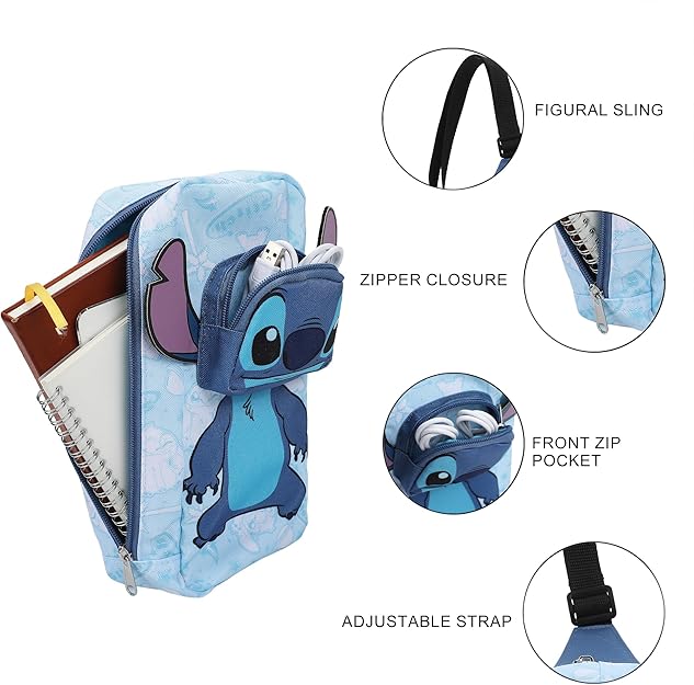 LILO & STITCH - Crossbody Sling Bag With Adjustable Strap