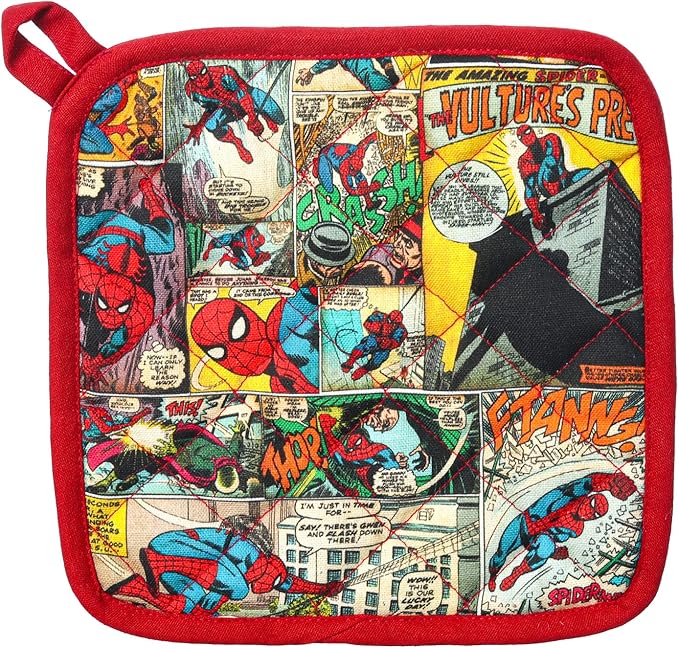 Marvel Spider-Man Action Wall Dish Towel and Oven Mitt Set