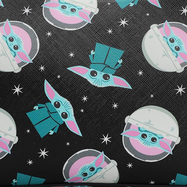 Mandalorian - Grogu Celestial Neon Print Purse with Removable Coin Purse