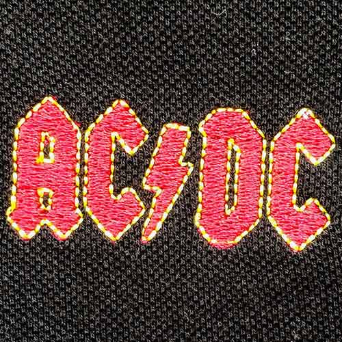AC/DC Unisex Polo Shirt: Classic Logo (Black)