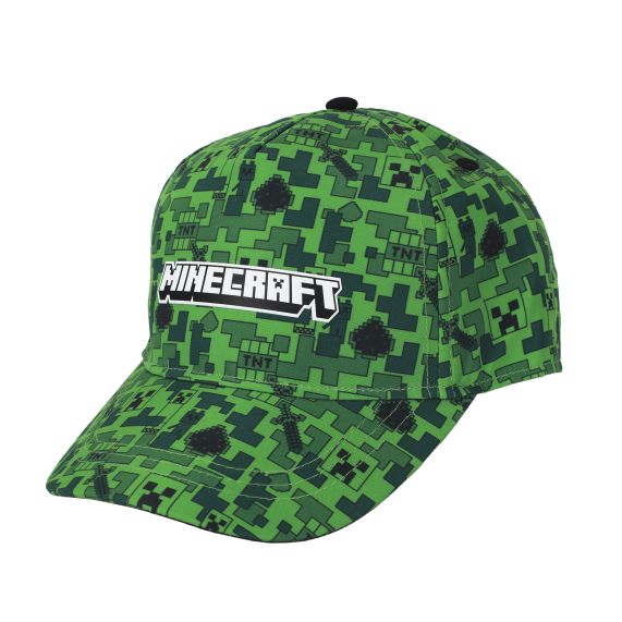 MINECRAFT - Minecraft Green Sublimated Baseball Cap for Kids