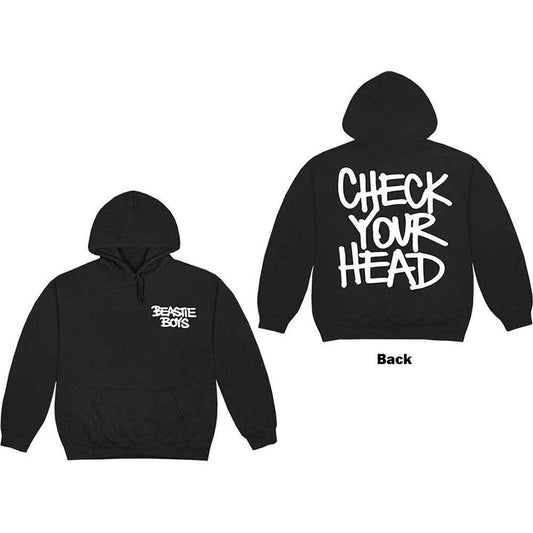 THE BEASTIE BOYS - Unisex Pullover Hoodie: Check Your Head (Black) (Back Print)