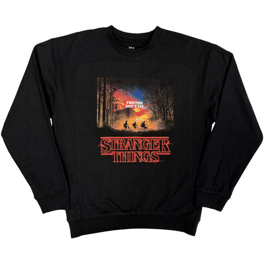 STRANGER THINGS - Unisex Sweatshirt: Friends Don't Lie (Black)